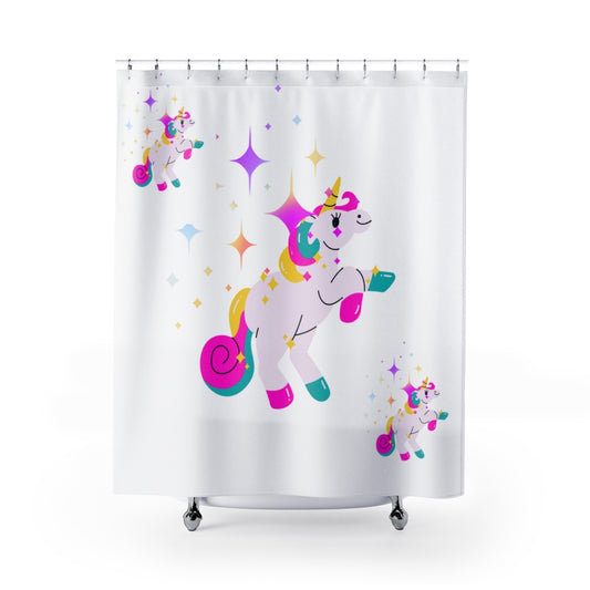 Star Unicorn Shower Curtains
